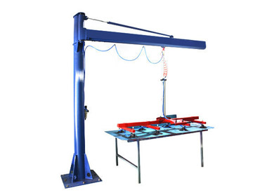 Pneumatic rocker jib crane